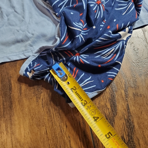 EV1 women's pajama set t-shirt & shorts - red, white, & blue sz L - Picture 4 of 11